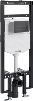 Система инсталляции для унитазов Wasserkraft Dinkel 58TLT.010.ME.MB03 с кнопкой смыва матовой черной