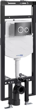 Система инсталляции для унитазов Wasserkraft Dinkel 58TLT.010.ME.PB01 с кнопкой смыва черной