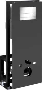 Система инсталляции для унитазов Wasserkraft Glan 66TLT.010.ME.BL.BN04 с кнопкой смыва никель