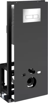 Система инсталляции для унитазов Wasserkraft Glan 66TLT.010.ME.BL.BN03 с кнопкой смыва никель