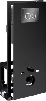 Система инсталляции для унитазов Wasserkraft Glan 66TLT.010.ME.BL.PB01 с кнопкой смыва черной