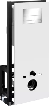 Система инсталляции для унитазов Wasserkraft Glan 66TLT.010.ME.WH.BN04 с кнопкой смыва никель