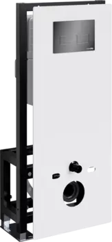 Система инсталляции для унитазов Wasserkraft Glan 66TLT.010.ME.WH.PB03 с кнопкой смыва черной