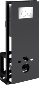 Система инсталляции для унитазов Wasserkraft Glan 66TLT.010.ME.BL.CH02 с кнопкой смыва хром