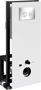 Система инсталляции для унитазов Wasserkraft Glan 66TLT.010.ME.WH.BN01 с кнопкой смыва никель