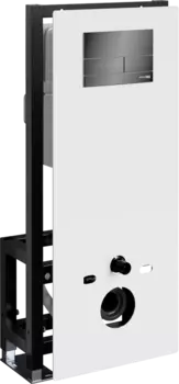 Система инсталляции для унитазов Wasserkraft Glan 66TLT.010.ME.WH.PB04 с кнопкой смыва черной