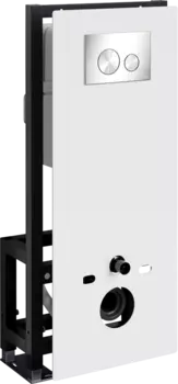 Система инсталляции для унитазов Wasserkraft Glan 66TLT.010.ME.WH.BN02 с кнопкой смыва никель