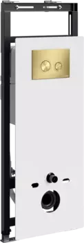 Система инсталляции для унитазов Wasserkraft Salm 27TLT.010.ME.WH.MG01 с кнопкой смыва матовое золото