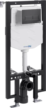 Система инсталляции для унитазов Wasserkraft Vils 56TLT.010.ME.MB03 с кнопкой смыва матовой черной