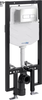Система инсталляции для унитазов Wasserkraft Vils 56TLT.010.ME.BN03 с кнопкой смыва никель