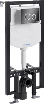Система инсталляции для унитазов Wasserkraft Vils 56TLT.010.ME.PB01 с кнопкой смыва черной