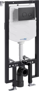 Система инсталляции для унитазов Wasserkraft Vils 56TLT.010.ME.MB01 с кнопкой смыва матовой черной