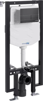 Система инсталляции для унитазов Wasserkraft Vils 56TLT.010.ME.MB04 с кнопкой смыва матовой черной
