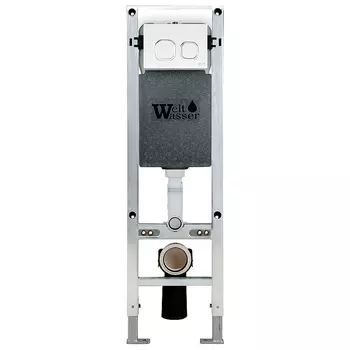 Система инсталляции WeltWasser WW AMBERG 350 ST CR с кнопкой смыва хром (10000008214)