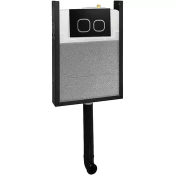 Система инсталляции для напольного унитаза WeltWasser Amberg 404 с клавишей смыва Amberg RD-BL черный матовый