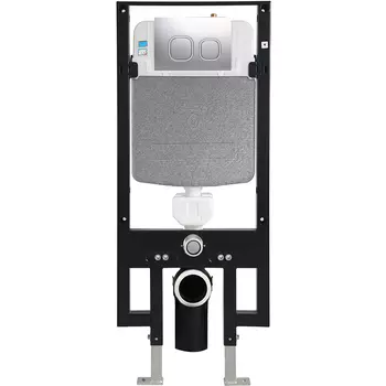 Система инсталляции WeltWasser Amberg 497 c клавишей смыва Amberg MT-CR хром матовый