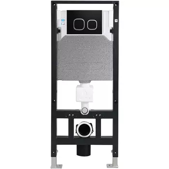 Система инсталляции WeltWasser Amberg 506 c клавишей смыва Amberg RD-BL черный матовый