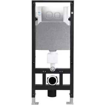 Система инсталляции WeltWasser Amberg 506 c клавишей смыва Amberg MT-CR хром матовый