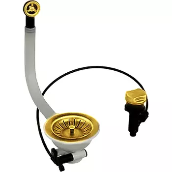 Слив-перелив для раковины Migliore Complementi золотой