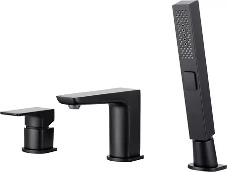 Смеситель на борт ванны Allen Brau Infinity черный матовый