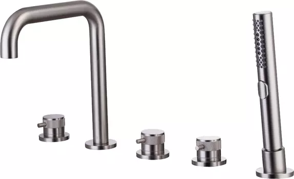 Смеситель на борт ванны Allen Brau Priority сталь матовый