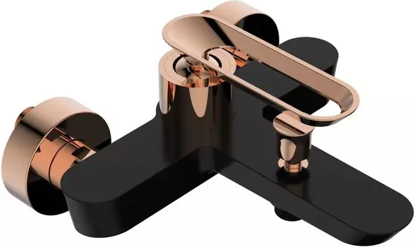 Смеситель для ванны с душем Bien Hermes BB01009406 черный, розовое золото