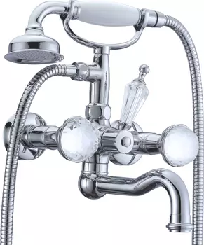 Смеситель для ванны с душем Boheme Brillante Ripresa хром с кристаллами Swarovski