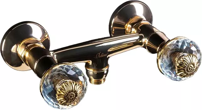 Смеситель для душа Boheme Flora золотой глянцевый