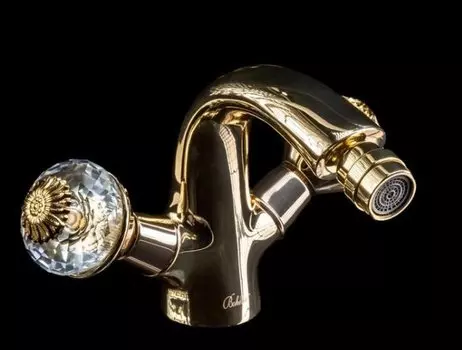 Смеситель для биде Boheme Flora золотой глянцевый