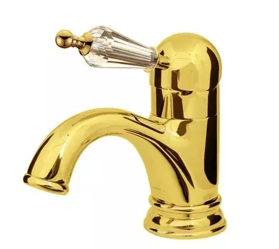 Смеситель для раковины Boheme Imperiale Presente золото с кристаллами Swarovski