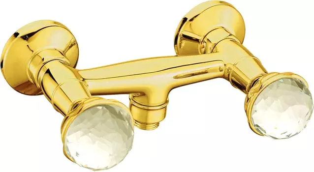 Смеситель для душа Boheme Imperiale Presente золото с кристаллами Swarovski