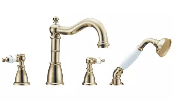 Смеситель на борт ванны Boheme Provanse бронзовый глянцевый