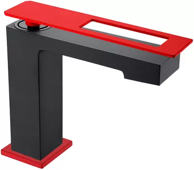 Смеситель для раковины Boheme Q черный - красный