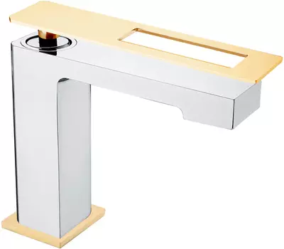 Смеситель для раковины Boheme Q хром - золото