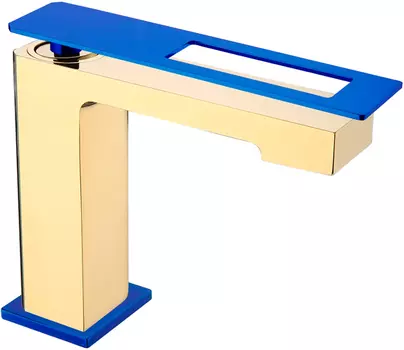 Смеситель для раковины Boheme Q золото - синий