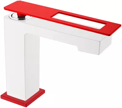 Смеситель для раковины Boheme Q белый - красный