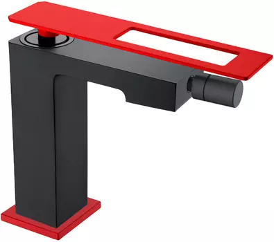 Смеситель для биде Boheme Q черно-красный