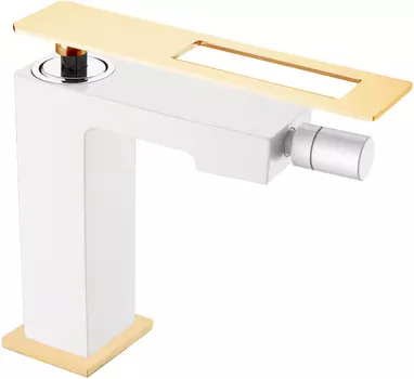 Смеситель для биде Boheme Q белый с золотом