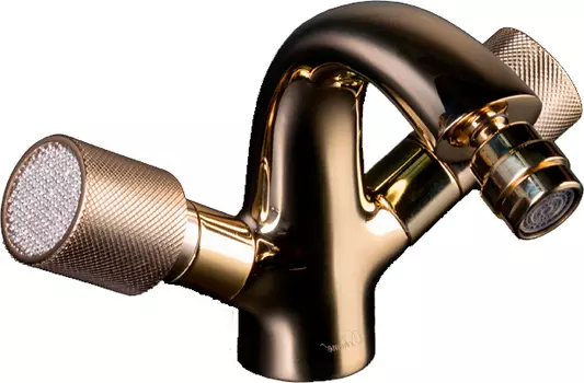 Смеситель для биде Boheme Royal Cristal золото с кристаллами Preciosa