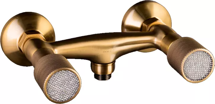 Смеситель для душа Boheme Royal Cristal бронза с кристаллами Preciosa