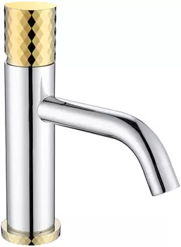 Смеситель для раковины Boheme Stick 121-CRG chrome diamond gold