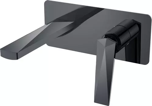 Смеситель для раковины Boheme Venturo 375-SGM С ВНУТРЕННЕЙ ЧАСТЬЮ, shine gun metal