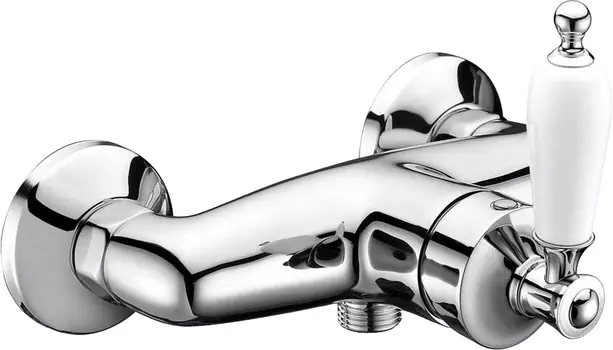 Смеситель для душа Boheme Vogue хром с белой керамикой