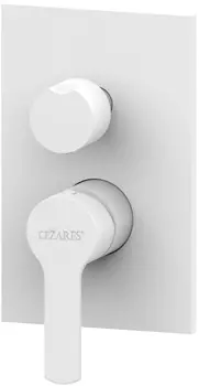 Смеситель Cezares Ovest DEV3-BIO С ВНУТРЕННЕЙ ЧАСТЬЮ, для душа, белый