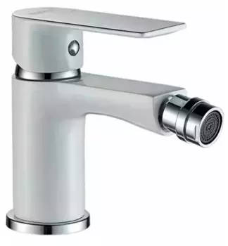 Смеситель для биде Haiba белый матовый- хром