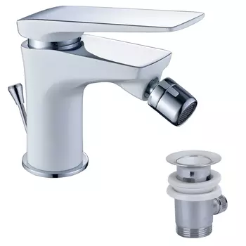 Смеситель для биде Lemark Allegro LM5908CW хром, белый