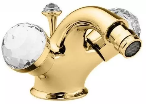 Смеситель для биде Migliore Axo Swarovski золото (ML AXO-644F DO)