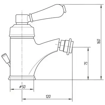 Смеситель для биде Migliore Ermitage бронза (ML ERM-7023 BI BR)