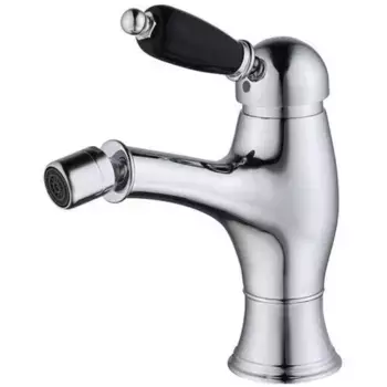 Смеситель для биде с донным клапаном Caprigo Adria-Uno 02B-533-crm хром, черный