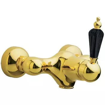 Смеситель для душа Boheme Tradizionale Nero золото с черными кристаллами Swarovski